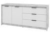Комод Gornex (160 &times; 45,3 &times; 73,7 см, бетон і білий) ph-kmd-k2-3-bt-bl фото