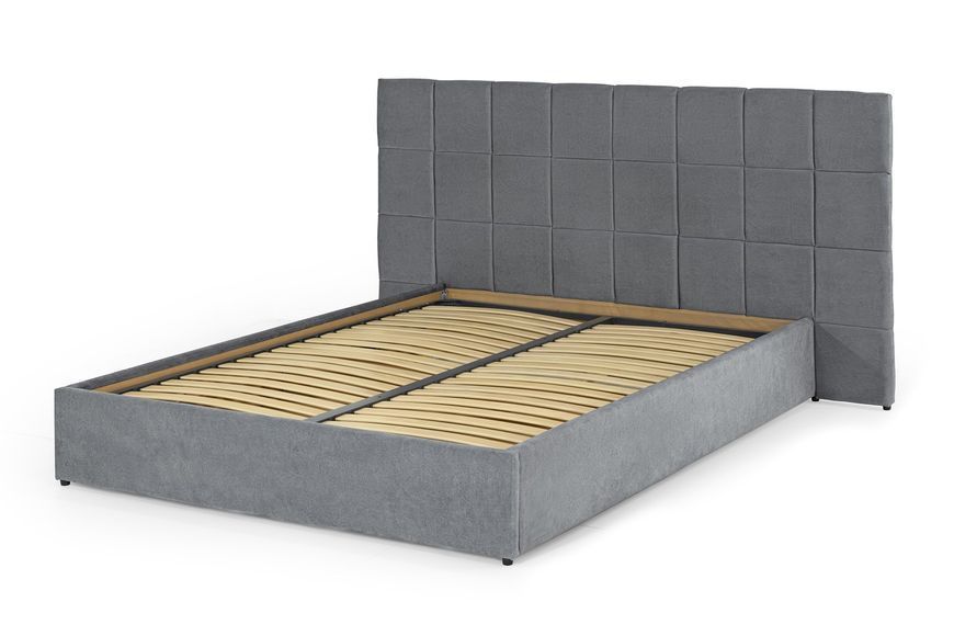 Ліжко з матрацом Гортензія (160 &times; 200 см, Pocket Spring, велюр, без підйомного механізму, світло-сірий) IMI grtnz-am160x200ssb-mt фото