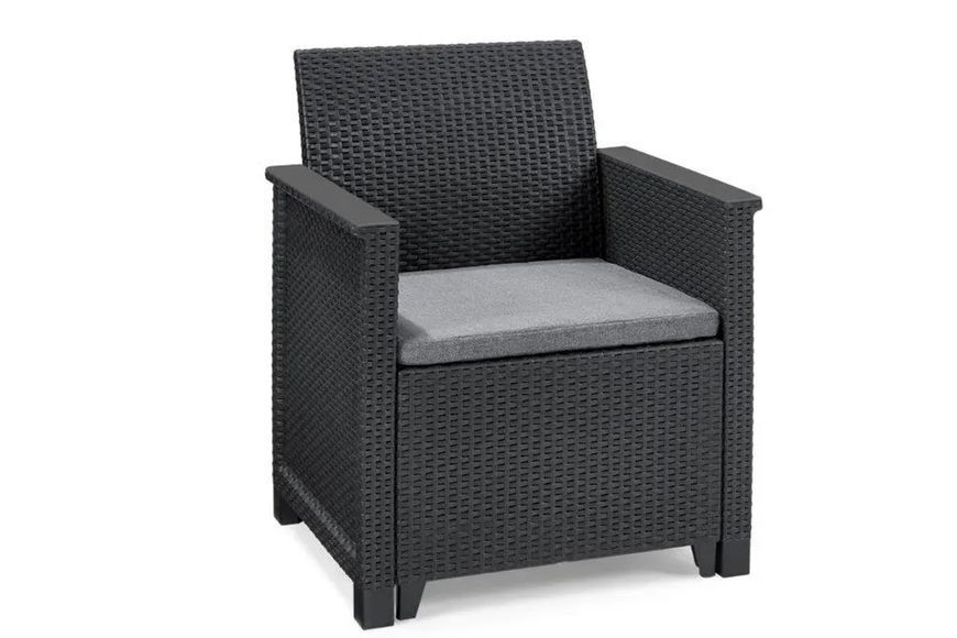 Комплект из 2 садовых кресел Дибров (65 &times; 63 см, графит) kt-krsd-ld-grf фото