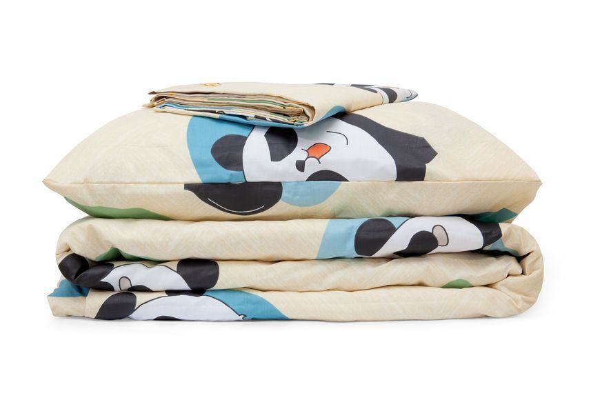 Комплект дитячої постільної білизни Луна-17 (полуторний, бязь gold lux, наволочка: 50х70 см 1 шт, панди) IMI m-ps-dt-bz-glx-ln-17-pnd фото