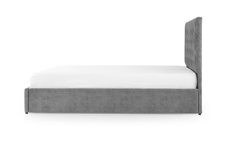 Ліжко з матрацом Барвінок (160 &times; 200 см, Bonnel, велюр, без підйомного механізму, світло-сірий) IMI brvnk-am160x200ssb фото