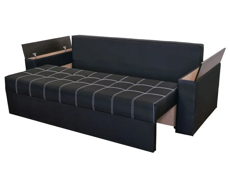 Диван Лорейн (235 &times; 98 см, мікророгожка, чорний) IMI dkmf-sv-19 фото
