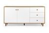 Комод UrbanOak-5 2ДВ 3ШУХ (Дуб Аппалачі + Німфея Альба, 159x39x77 см) IMI lkmd-hg5-db-ppl-nmf-lb фото 2