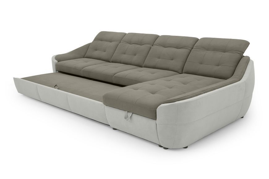 Кутовий диван Спейс АМ3 (337 &times; 187 см, бежевий з молочним) IMI Premium ksps-AM3-ll-09-01-p фото