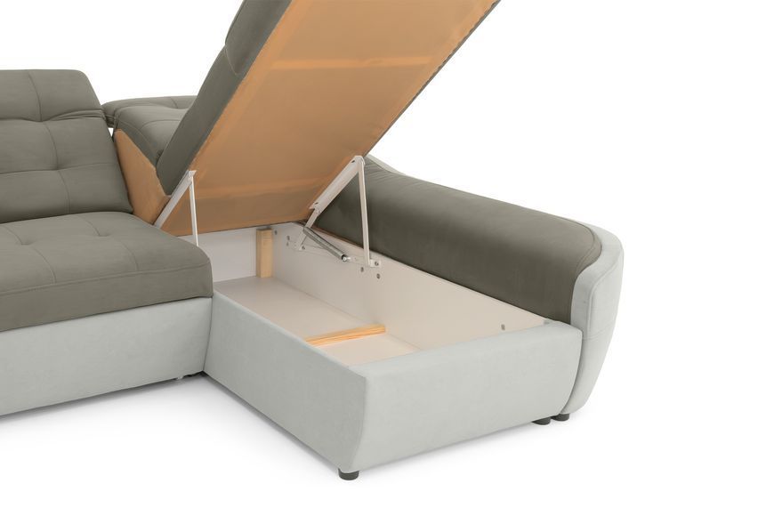 Кутовий диван Спейс АМ3 (337 &times; 187 см, бежевий з молочним) IMI Premium ksps-AM3-ll-09-01-p фото