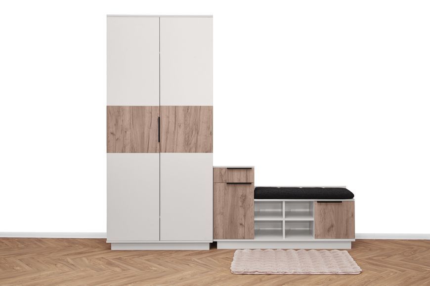 Шкаф Поларо-1 (90 &times; 45 &times; 200 см, кашемир + дуб крафт серый) md-sh-vzt-ksh-db-kr-sr фото