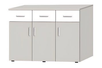 Комод Валоро-3 (125х41х93 см, кашемір + білий) md-kmd-frnch-kshm-bl фото