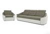 Комплект диван Спейс і крісло (бежевий з молочним) IMI Premium kmpl-dsps-kr-ll-9-1 фото