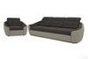 Комплект диван Спейс і крісло (коричневий з бежевим) IMI Premium kmpl-dsps-kr-ll-18-9 фото
