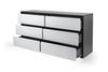Комод ModaVista-3 6ШУХ (Антрацит + Німфея Альба, 160x43x80 см) IMI lkmd-rt3-ntr-nmf-lb фото 3
