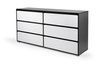 Комод ModaVista-3 6ШУХ (Антрацит + Німфея Альба, 160x43x80 см) IMI lkmd-rt3-ntr-nmf-lb фото 1