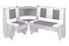 Кухонный уголок EatEasy-1 (кожзам, серый + белый + бетон, 150х110 см) ph-k-shrf-sr-bl-btn фото