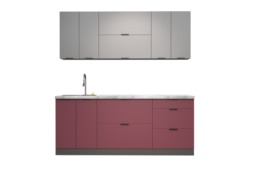 Модульна кухня Селена-8 (200 см, бордо і антрацит) IMI m-kh-m-sln8-br-sr-ntrc фото