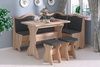 Кухонний комплект FlavorFurnish (куточок, стіл та 2 табуретки, саванна дарк грей і сонома) ph-kmp-grcg-sndrgr-snm фото 2